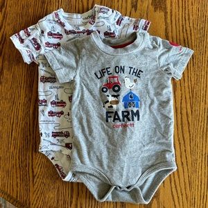 Bundle of 2 Carhartt onesies 12 month